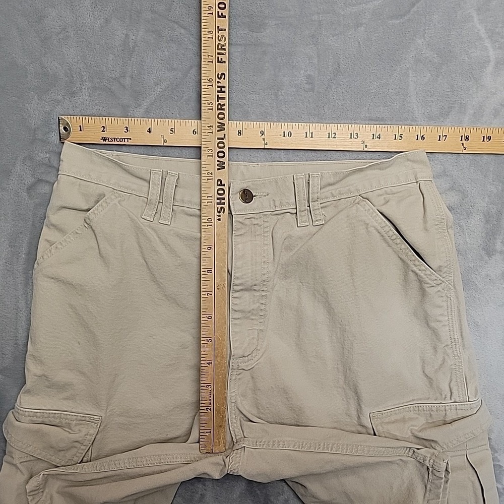Carhartt Canvas Cargo Shorts Mens 36 Tan Khaki Workwear Utility Hiking Outdoors - Picture 6 of 7